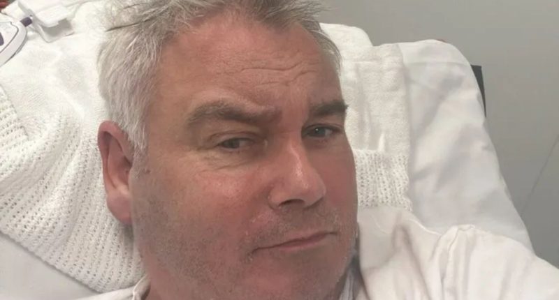 Eamonn Holmes issues update from hospital bed after ambulance dash as he says ‘life isn’t easy these days’