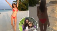 Elizabeth Hurley frolics in red bikini, reflects on ‘helluva few weeks’ after debuting Billy Ray Cyrus romance