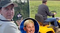 Ellen DeGeneres gives rare glimpse of brunette hair while doing common household chore for first time