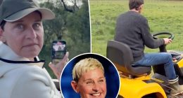 Ellen DeGeneres gives rare glimpse of brunette hair while doing common household chore for first time
