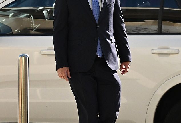 A smiling Simon Patterson appears at the Latrobe Valley law courts on Thursday