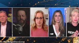 Australian feminist writer Clementine Ford (far-right) stunned a Piers Morgan Uncensored panel on Saturday when she was asked to define what it mean to be a woman