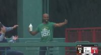 One Boston Red Sox fan has gone viral for pouring a full glass of milk on himself on Saturday