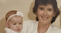 Samantha Kay (pictured as a baby) is still seeking justice 25 years after her mum Susan was bludgeoned to death