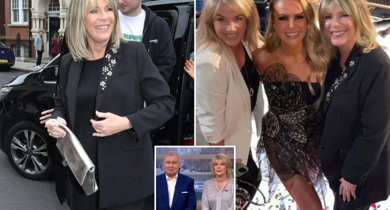 Grinning Ruth Langsford shakes off Eamonn divorce battle on night out with Amanda Holden and Lucy Alexander