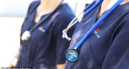 The company employs about 19,000 in Australia (above, a stock of NSW Health nurses)
