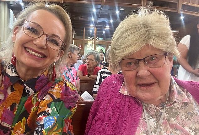 Sussan Ley has announced the tragic passing of her mother Angela Braybrooks (both pictured)