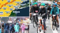 Heavy rain, flash flooding expected to douse NYC for days — making for another wet boro bike tour