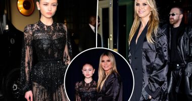 Heidi Klum and daughter Leni twin in all-black looks — with opposite styles