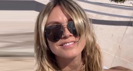 Heidi Klum nearly busts out of pink bikini as husband Tom Kaulitz rubs sunblock on her butt during Cannes getaway