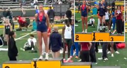 High school female track star poses on first-place podium after finishing second to trans athlete: ‘Real champ!’