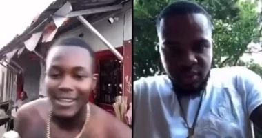 Jabari Johnson, (left) known on social media as 'Baba Skeng', was killed on Monday in Saint Andrew, Jamaica while he was filming live content with another TikToker