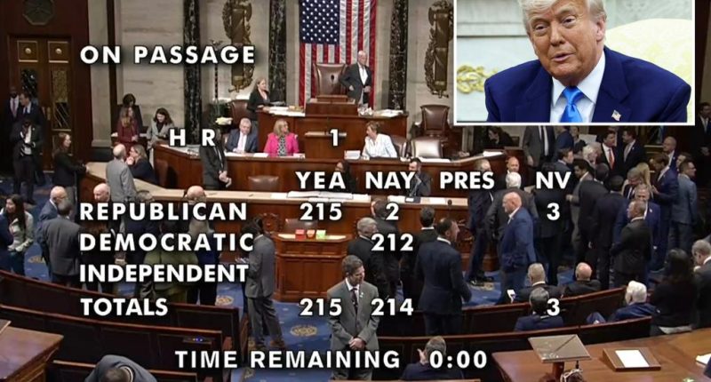 House approves Trump’s ‘big, beautiful’ bill by single vote, sending it to Senate