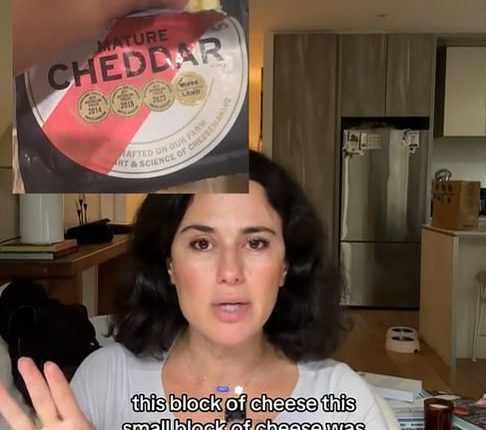 A pregnant, Australian entrepreneur claimed she was referred to police over the suggestion her cheese block contained a metal nut