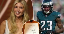 Ivanka Trump visits Eagles’ locker room looking for player who called her ‘beautiful’