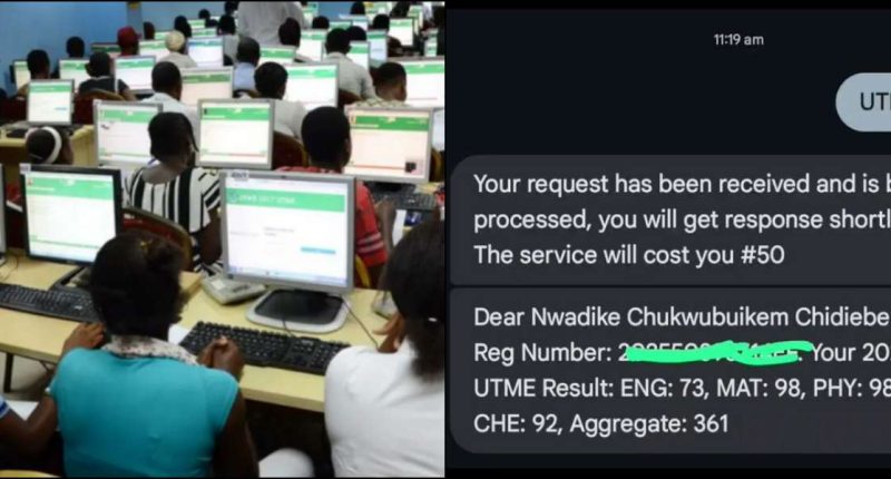 JAMB Resit: Student who scored 153 due to UTME error scores 361