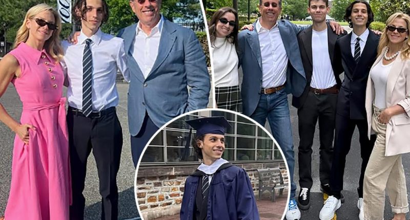 Jerry Seinfeld takes rare photo with 3 kids as son Julian graduates from Duke University