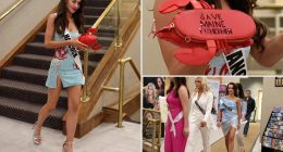 Jordon Hudson sends message with her clutch at Miss Maine USA — as Bill Belichick watches
