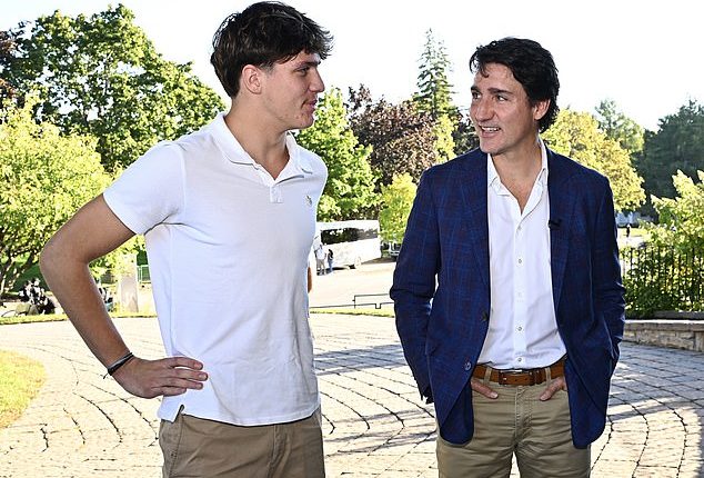 Xavier Trudeau has embarked on a journey to become an R&B artist and has used his famous father (pictured together) to promote his music. But days after releasing his third single, he hopped in the car with G Hobs to discuss his childhood growing up as the prime minister's son