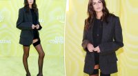 Kaia Gerber is all legs in hot pants and thigh-high stockings