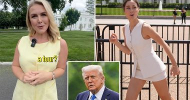 Karoline Leavitt, influencer run into Hollywood Trump critic Jason Isaacs visiting White House in behind-the-scenes video
