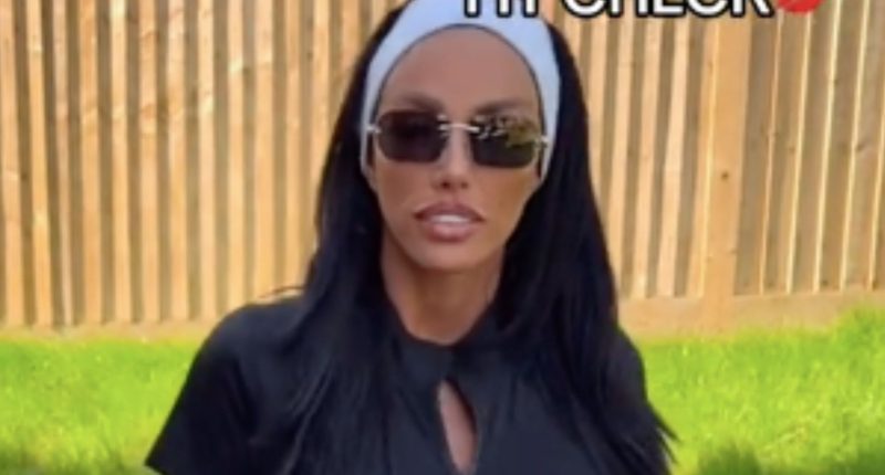 Katie Price sparks concern with tiny frame as she models skintight playsuit