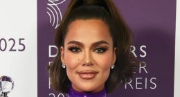 Khloe Kardashian looks incredible in skin tight purple dress after its revealed mom Kris has ‘chosen’ her as family heir