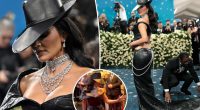 Kim Kardashian appears agitated after security guard trips over her Met Gala 2025 gown