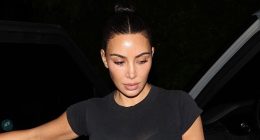 Kim Kardashian reveals nipple piercings in skintight, see-through shirt as she leaves friend’s home in Beverly Hills