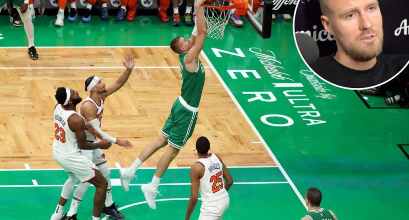 Kristaps Porzingis can only watch shocking Celtics collapse with mystery illness limiting him