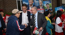 Jerome Laxale has admitted the government's plan to tax unrealised gains on super is 'complicated'. He's pictured with PM Anthony Albanese during the election campaign
