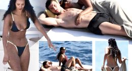 Maya Jama looks incredible in tiny bikini as she snuggles up to boyfriend Ruben Dias on deck of luxury yacht