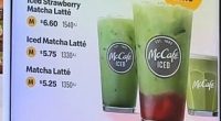 Sydney food content creator @ninafromsydney shared a picture of the in-store menu from the Wynyard Macca's store, which is selling the new McCafe Matcha range