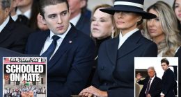 Melania Trump quashes conspiracy theory about Barron Trump and why the president is targeting Harvard