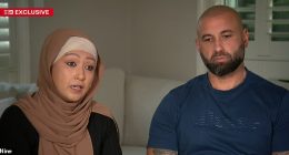 Melbourne couple Liz and Mouhamad Darwish (pictured together) are seeking legal action against two hospital in west Melbourne