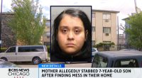 Mom ruptured 7-year-old son’s diaphragm after she ‘accidentally’ stabbed him with kitchen knife because he made a mess: Cops