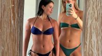 Karina (right) and Bella (left)were backpacking when they decided to splash out on a private villa with a pool