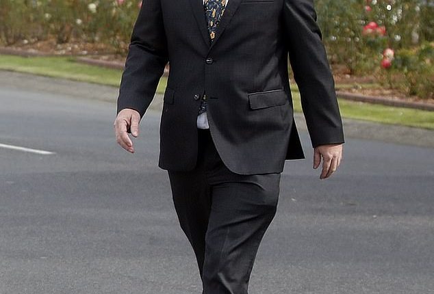 Simon Patterson makes his way into court in Morwell on Monday