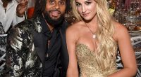 NBA star Patty Mills and his wife Alyssa are expecting their first child. Both pictured