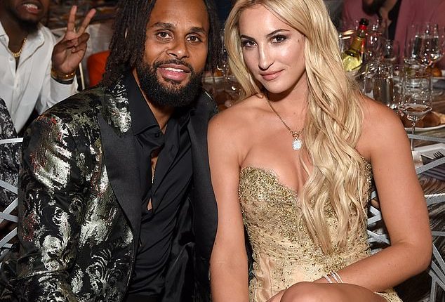 NBA star Patty Mills and his wife Alyssa are expecting their first child. Both pictured