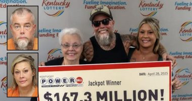 New $167M Powerball winner won’t be making a quick exit from jail after kicking cop in face during bar fight: Police