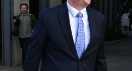 Simon Patterson makes his way out of court on Thursday