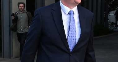 Simon Patterson makes his way out of court on Thursday