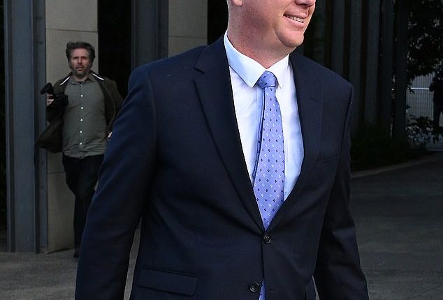 Simon Patterson makes his way out of court on Thursday