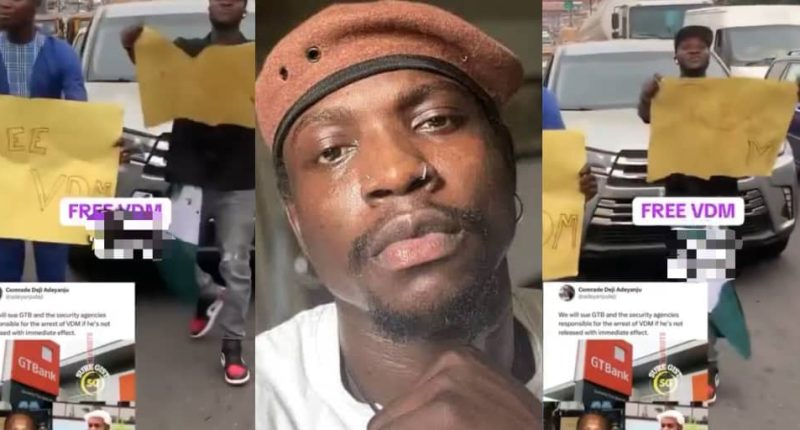 Nigerians protest VeryDarkMan’s arrest, demand his immediate release