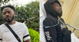 Nigerians reacts as May D shares photo of him in the hospital, thanks God for life
