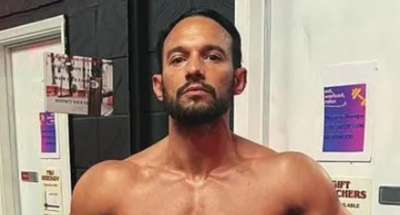 Noughties pop star looks unrecognisable as he flexes his muscles 23 years after finding fame as a school kid