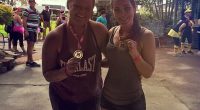 Sarah (pictured left) says this photo convinced her to start her weight-loss journey