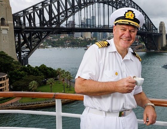 Devastation ensued upon Princess Cruises' Diamond Princess ship when guests received a letter breaking the news of Captain Michele Bartolomei's (pictured) sudden death