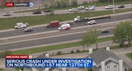 Pedestrian struck by car on I-57 in Calumet Park; all NB lanes closed